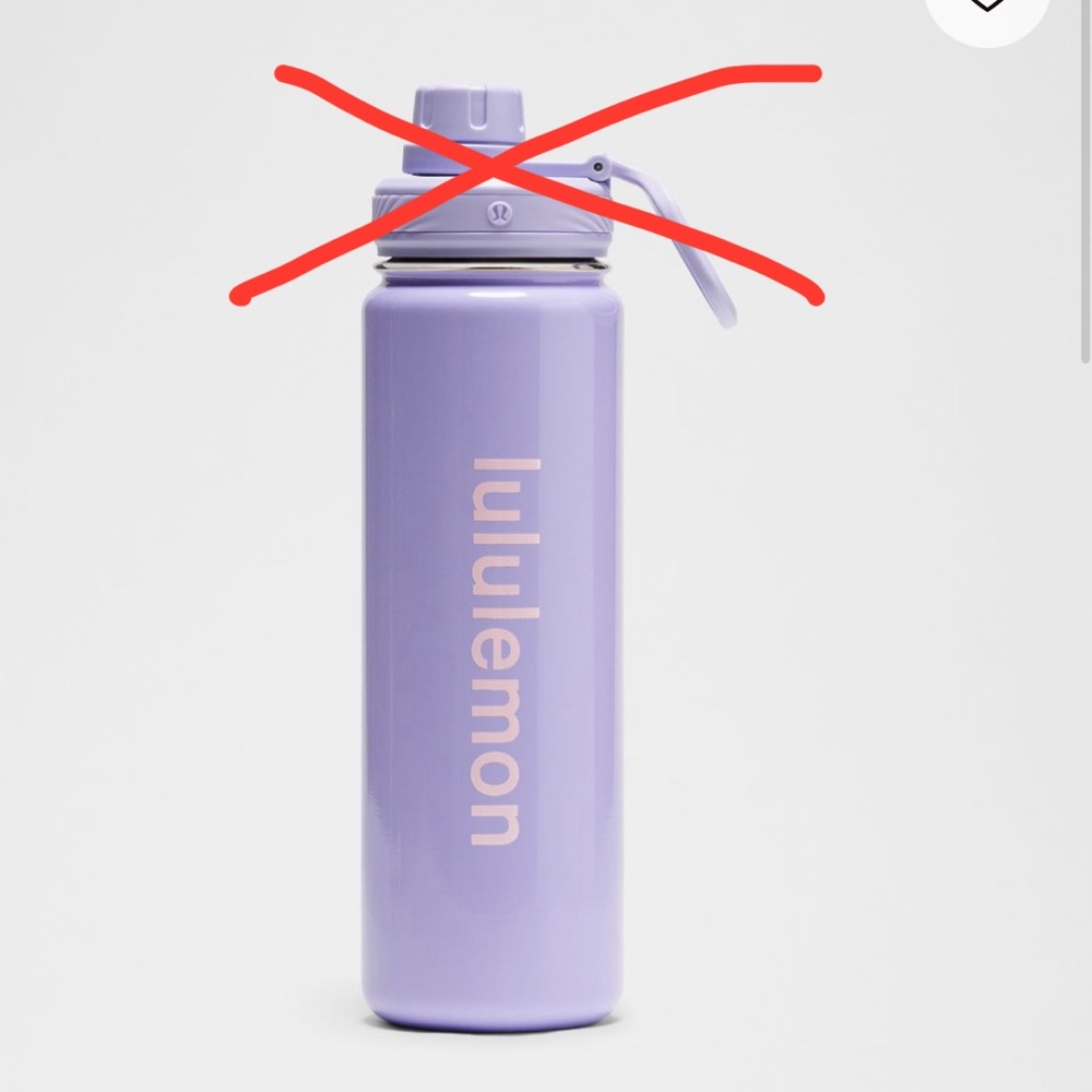 NEW but MISSING LID Lululemon Back to Life Water Bottle shine 24 oz